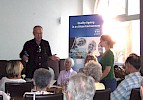 Alexander Grünenwald spricht über die Aktivitäten der BauWohnberatung Karlsruhe