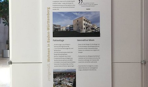 Ausstellungstafel zum Projekt Burgrieden