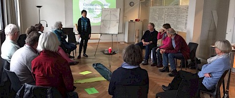 Projektgruppe Sonnenrain beim Dragon Dreaming Workshop